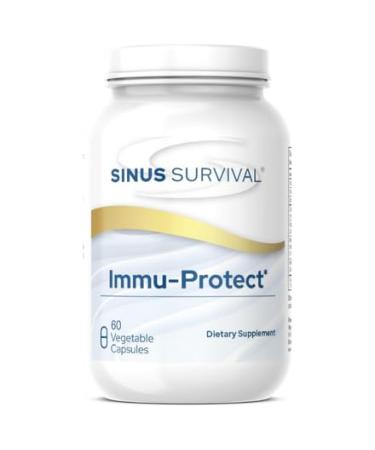 Sinus Survival Immu-Protect - Complete Immune Support Formula | 60 Capsules | Synergistic Nutrients & Botanicals for Year-Round Immune Health