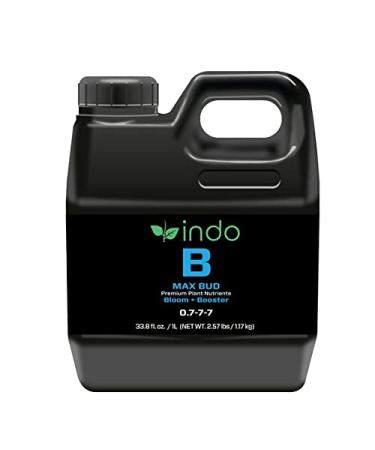 Indo MAX Nutrients - MAX Bud (1L): Bloom + PK Booster - Bloom Supplement with Enhanced Levels of Phosphorus and Potassium for Maximum Flower Production Max Bud 1 L
