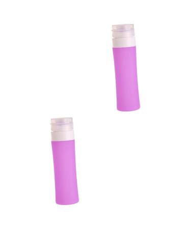 Beaupretty Travel Shampoo Containers travel s Sample Jars Silicone pot jars cosmetic jars silicone containers Tubes containers liquid s for travel purple Disposable wash Empty Silicone Bottle