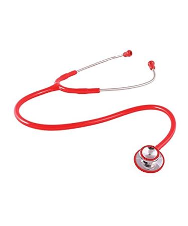 Dual Head Stethoscope for Students Nurse Doctor Vet Light Weight (Red)
