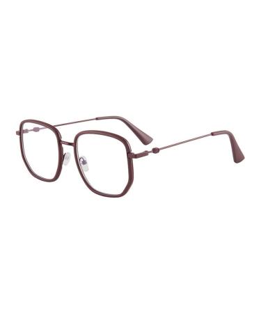 PARWANA Oversized Computer Readers Personality Reading Glasses Square Flat Light Mirror Clear Vision Eyeglasses +350 Red