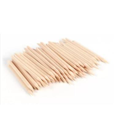 100PCS 75mm (3in) Cuticle Orange Wood Nail Sticks Pusher Manicure Pedicure Nail Remover Tool Wooden Cuticle Pusher - Disposable Set Useful for Home & Salon -Won't Break Easily - Skin Safe - Beauty