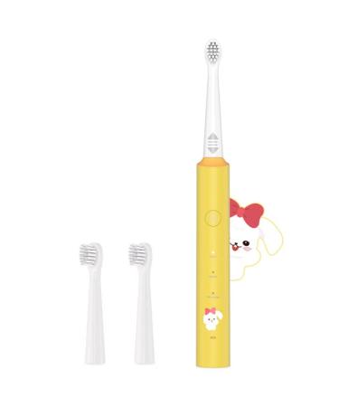 Sonic Electric Toothbrushes for Adults MGW Rechargeable Electric Toothbrushes with Smart Timer 3 Modes 2 Replacement Brush Heads IPX7 Waterproof One Charge for 60 Days (Yellow)