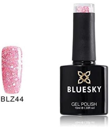 Bluesky Gel Nail Polish PINK GLITTER Baby Pink Blossom Glitter Diamond Sparkle BLZ44 UV LED Soak Off 10ml - Buy Online on GoSupps.com