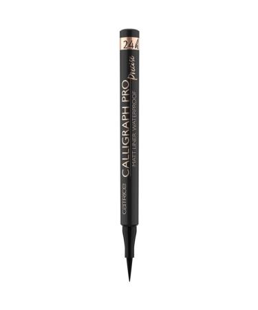 Catrice Calligraph Pro Precise 24h Matt Liner Waterproof Eyeliner No. 010 black long -lasting defined vegan waterproof without microplastic particles without perfume 1 Pack (1st pack) 010 Intense Black Waterproof - 1 Series
