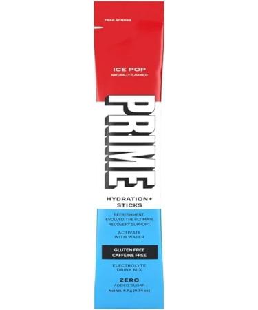 Prime Hydration Powder Sticks Variety Pack - Strawberry Watermelon Ice Pop & Blue Raspberry - 30 Pack (3 Flavours - Makes 30 Drinks) - Buy Online on GoSupps.com