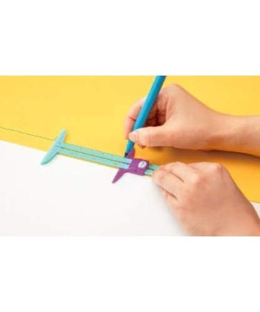 HONEYSEW 5-in-1 Sliding Gauge Sewing Ruler Tool - Crafting, Marking Button Holes, Hem Gauge - Circle Compass, T Gauge - Blue (1pc) - Buy Online on GoSupps.com