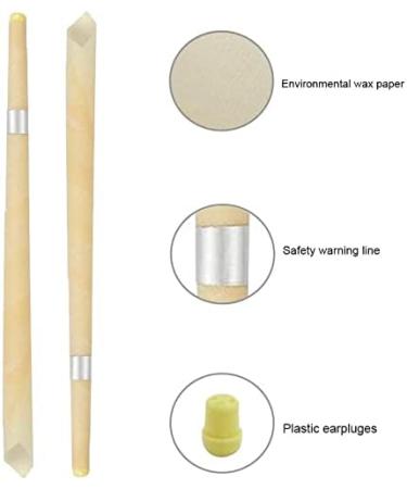 Natural Ear Candles Beeswax Candling Cones Fragrance Organic Plant Material Hollow Cone Candles 16 Pcs Hollow Cone Candles with 8 Protective Disks - Buy Online on GoSupps.com