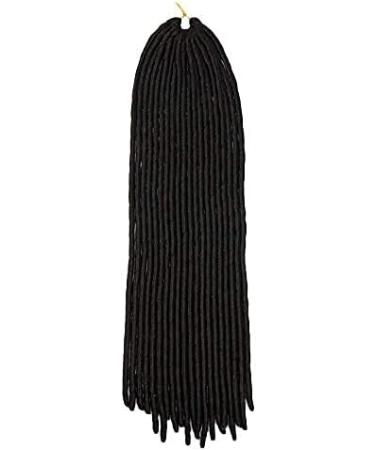 20inch Faux Locs Braiding Hair Crochet Braids Hair Extensions 20 Strands Twist Braid Synthetic Hairpiece (Ombre Black) - Buy Online on GoSupps.com