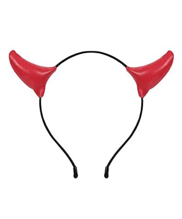 Halloween Hair Bands Devil Horns Headband Sexy Hair Decorative Hoop Accessories for Themed Party Costume Decorations  Red Horns