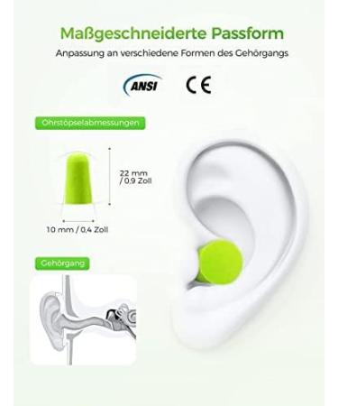 Wowteech Sleeping Earplugs 38 dB - 60 Pairs of Super Soft Foam Stoppers for Sleep Travel & Noise Reduction - Buy Online on GoSupps.com