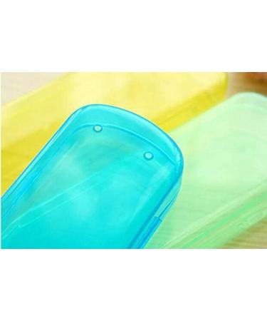 Upstore 4x Toothbrush & Toothpaste Storage Container - Breathable Dustproof Plastic with Hinged Lid - Random Color Selection - Buy Online on GoSupps.com