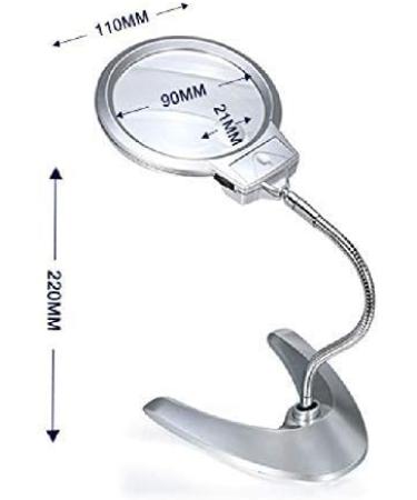 Desktop Magnifier 2X 6X Folding Handsfree Magnifier with 2 Led Lights Plastic Base Hose Reading Watch Repair Illuminated Magnifier Made in China - Buy Online on GoSupps.com