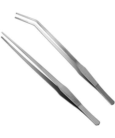 Luxiv Aquarium Tweezers Extra Long 15 inches, Stainless Steel Straight and Curved Tweezers 38cm Extra Long Tweezers for Fish Tank Plant Aquascape Tools, Feeding Tongs 15in Silver - Buy Online on GoSupps.com