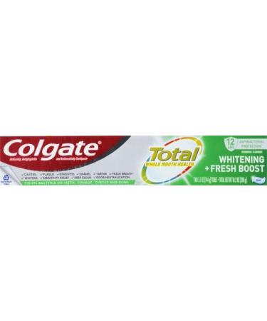Colgate Total Whitening + Fresh Boost Toothpaste - Mint Flavor 5.1 oz Tube 2 Pack | International Shipping Available - Buy Online on GoSupps.com
