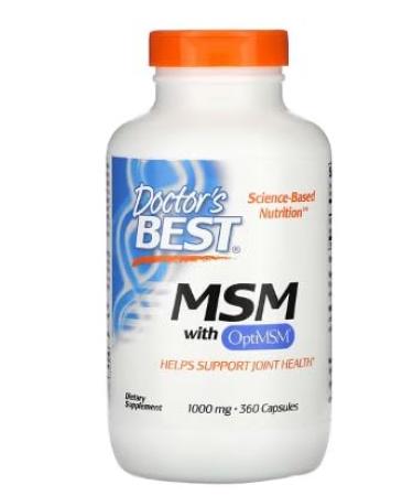 Doctor's Best MSM with OptiMSM, 1000mg - 360 Capsules - Support for Joint Mobility