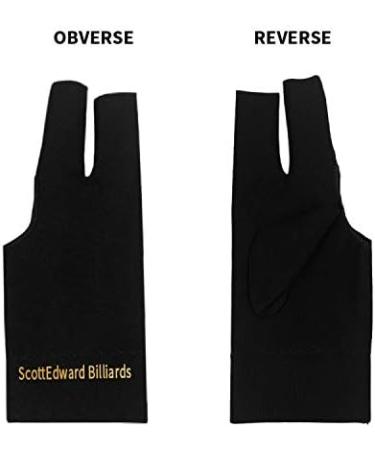 Scott Edward 10pcs Billiard Gloves Set | Open Fingers Spandex Lycra | Left/Right Hand | Men/Women | Black - Buy Online on GoSupps.com
