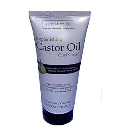 S&J Creations SJ Beauty Co Replenishing Castor Oil Curl Cream 8oz 8 Ounce
