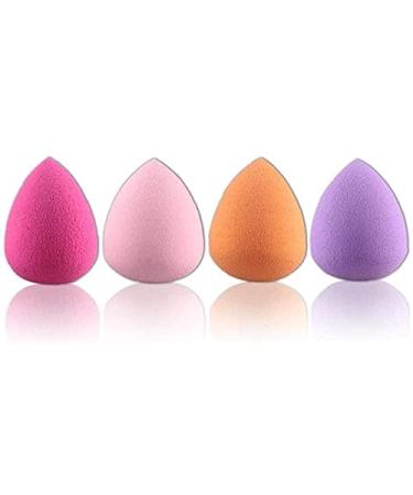 4Pcs Makeup Sponges Water Drops Beauty Makeup Blender Blending Cosmetics Form Sponge Buds Egg-Shaped Set for Concealer Contouring Powder