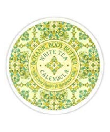 Greenwich Bay Trading Company Botanic Body Butter with Shea Butter and Cocoa Butter 8oz Tub (White Tea Calendula)