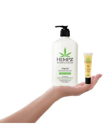 Hempz Original Moisturizer 17 oz & Lip Balm Gift Set - Hydrating Skincare Ideal Gift for All Skin Types - Shop Internationally - Buy Online on GoSupps.com