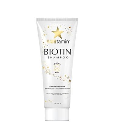 HAIRtamin Biotin Shampoo - Helps to Support Stronger  Longer  Thicker-Looking Hair with Sulfate-Free  Hydrating  Vitamin Rich Formula Shampoo  Made With Vitamin B5  Cucumber Extract  Aloe Vera
