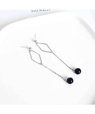 Ear Stud Earrings for Women Blue Sand Stone Ear Clips Personality Temperament Female Fashion Pendant Ear Pin Party Gift e Ear Studs - Buy Online on GoSupps.com