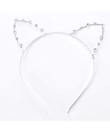 Frcolor Cat Ear Headband for Women Girls - Metal Hair Hoop Kitten Ears Hairband for Costume Party Cosplay - 1 PCS (Silver) - Buy Online on GoSupps.com
