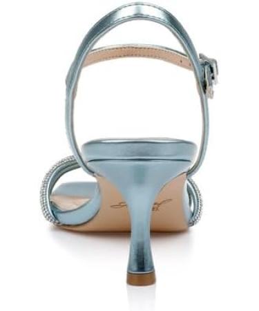 Jewel Badgley Mischka Women's Maci Metallic Sandal with Rhinestone Knot Detail Heeled 3.5 UK Pink - Buy Online on GoSupps.com