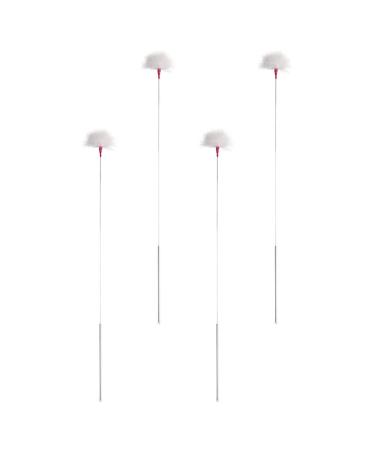 HEMOTON 4 Pieces Goose Feather Ear Pick Goose Feather Ear Wax Cleaning Stick Ear Wax Remover Cleaning Tools Ear Care Supplies