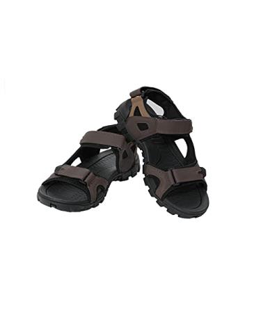 Gioberti Men Open Toe Sandals with Adjustable Straps and Arch Support 9 Brown