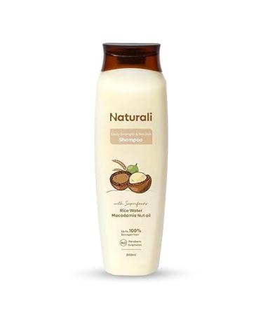 Nat_urali Daily Strength & Nourish Shampoo Rice Water Macadamia Nut Oil 340 ml