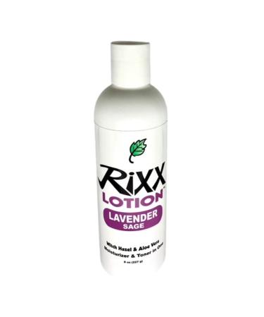Rixx Lotion Lavender Sage Natural Herbal Blend (Sport Cap) with Witch Hazel  Aloe Vera  Shea Butter  Hyaluronic Acid & Essential Oils. Moisturizer and Skin Toner for Face and Body
