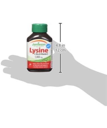 Jamieson Lysine Zinc and Vitamin C 60 Count (Pack of 1) SUPPLEMENT - Buy Online on GoSupps.com