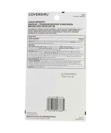 CoverGirl Aqua Smoothers Make Up Classic Beige 730clsbei - Long-lasting Coverage - Buy Online on GoSupps.com