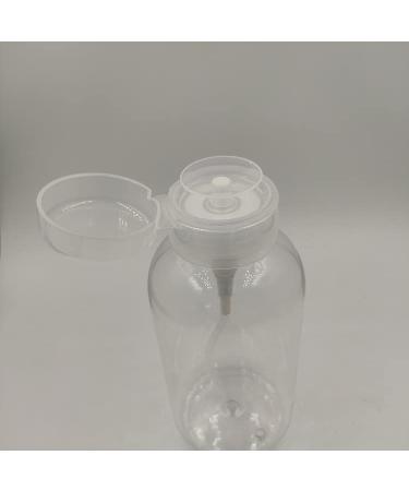 2Pcs 500ml Nail Polish Remover Pump Bottles - Empty Dispenser with Flip Top Cap for Makeup - Clear - Buy Online on GoSupps.com