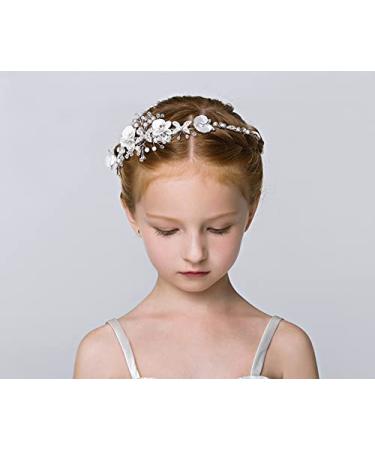 Ideal Swan Girl Pearl Crystal Headband for Women and Girls - White Princess Wedding Hair Accessory - Children's Day Special - Buy Online on GoSupps.com