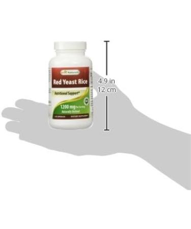 Best Naturals Red Yeast Rice 600mg Capsules - 120 Caps (2 capsules per serving) - Promotes Heart Health and Cholesterol Support - Buy Online on GoSupps.com