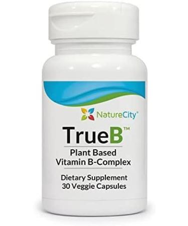 NatureCity True-B Plant Based Vitamin B-Complex 30 Vegan Capsules from Whole Food Sources (1)