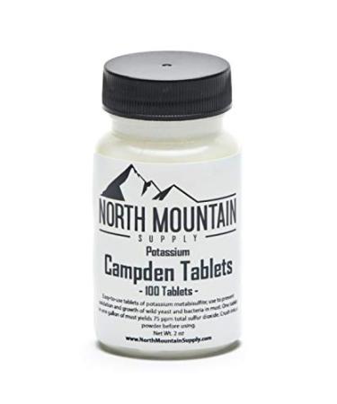 North Mountain Supply - PCT-2oz Campden Tablets (Potassium Metabisulfite) - 100 Tablets - 2 Ounce Jar