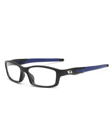 Blue Light Blocking Computer Readers Unbreakable Eyewear Reading Glasses Anti Eyestrain Flat Light Mirror +200 Black