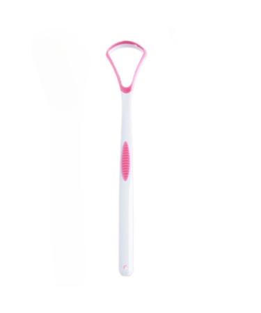 Silicone Tongue Scraper Fights Bad Breath Tongue Cleaner for Adults Mouth Care for Fresh Breath Travel Essentials for Oral Care Easy to Use (pink)