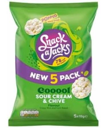 Snack Pack Bundle With Snack a Jacks Salt & Vinegar Multipack Rice Cakes 5x19g Sour Cream & Chive Multipack 5x19g and Sweet Chilli Multipack 5x19g (3 Pack) - Buy Online on GoSupps.com