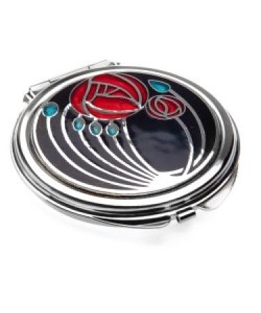 Really Nice Pocket Mirror RENNIE MACKINTOSH Two Roses Black/Red/Aqua - Buy Online on GoSupps.com