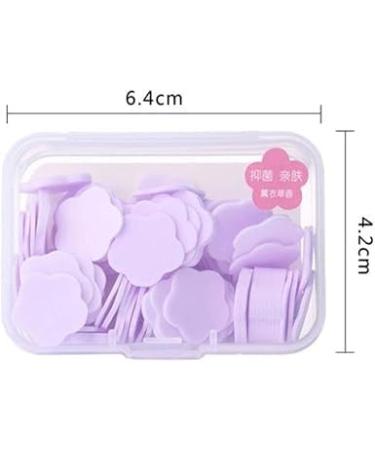 GANPUB 100 Pcs Mini Portable Travel Soap Paper Sheets Hand Wash Cleaning Washing Hand Toiletry Paper Soap Sheets Flower Shape Disposable Paper Soap Flakes Foot and Hand Care(Purple ) - Buy Online on GoSupps.com
