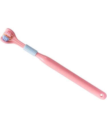 Soft Pink 3-Piece Toothbrush for Kids & Adults - Unique 3-Sided Design for Scratching Tongue Coating - Buy Online on GoSupps.com