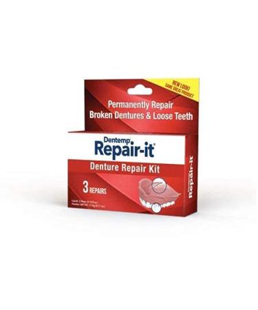 D.O.C. Repair-It Denture Repair Kit, 3 Repairs, Kit