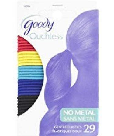 Goody Ouchless No Metal Hair Elastics Rio 4 mm Assorted Colors 29 Count