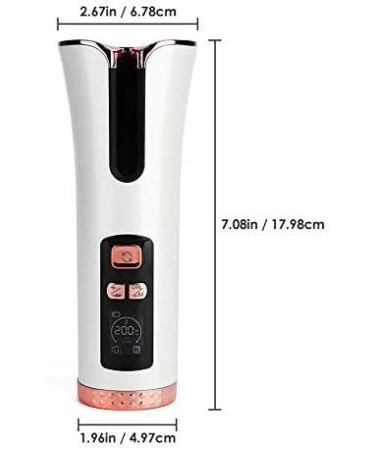 Buy Cordless Automatic Hair Curler - USB Charging Wireless Curling Iron with LCD Screen for Easy Curls & Waves - Buy Online on GoSupps.com