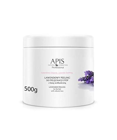 APIS RELAXING LAVENDER Lavender peeling for foot care with volcanic lava | Relaxation and care of the feet | 500 g